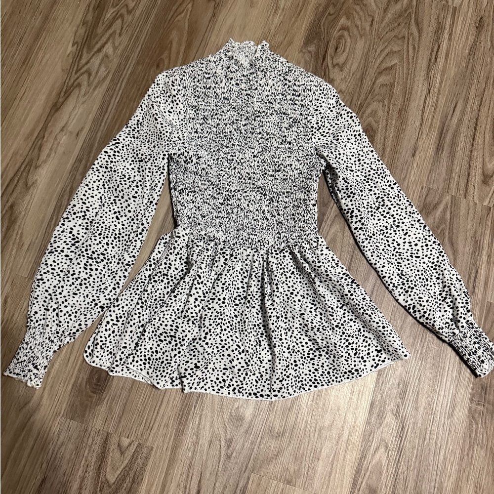 SHEIN Dalmatian Print Patterned Top